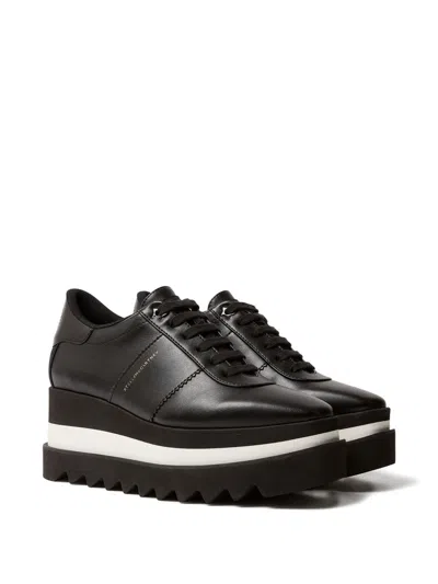 Stella Mccartney Modern Platform Sneakers Contrast Sole In Black