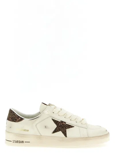 Golden Goose Deluxe Brand Stardan Glittered Sneakers In White