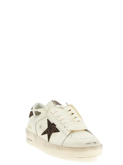 Golden Goose Deluxe Brand Stardan Glittered Sneakers In White