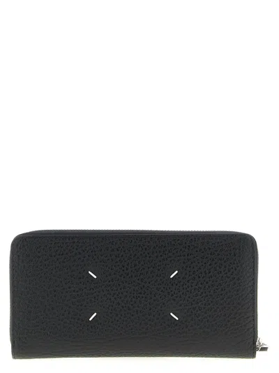 Maison Margiela Stitching Logo Wallet Wallets And Card Holders Black In Black