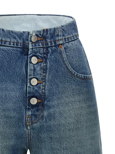 Mm6 Maison Margiela Mm6 By Maison Margiela Straight Leg Cropped Jeans In Blue