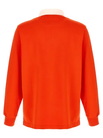 Jw Anderson Super Speed Polo Shirt Long Sleeve In Red