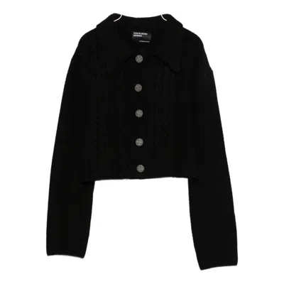 Enfants Riches Deprimes Long-sleeved Knitted Cardigan In Black