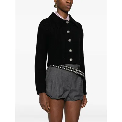 Enfants Riches Deprimes Long-sleeved Knitted Cardigan In Black