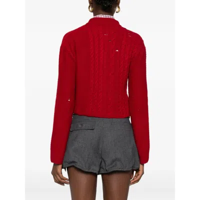 Enfants Riches Deprimes Long-sleeved Knitted Cardigan In Red