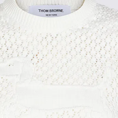 Thom Browne Sweaters Light And Natural In White