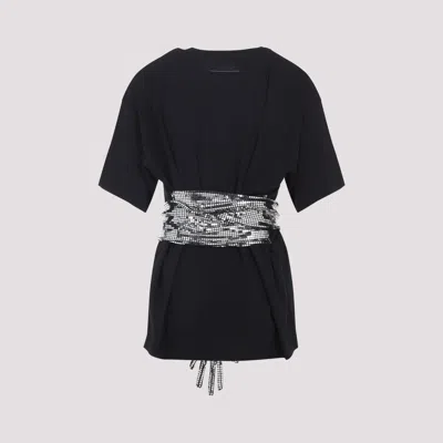 Mm6 Maison Margiela Cotton T-shirt With Gloves In Black