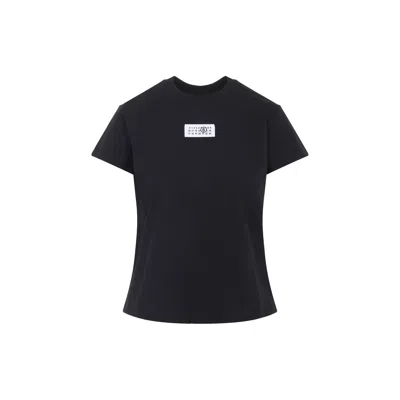 Mm6 Maison Margiela Mm6 By Maison Margiela Numeric Cotton Jersey T-shirt In Black