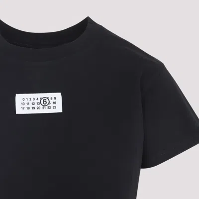 Mm6 Maison Margiela Mm6 By Maison Margiela Numeric Cotton Jersey T-shirt In Black