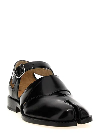 Maison Margiela Tabi Leather Sandals Woman Black In T8013 Black