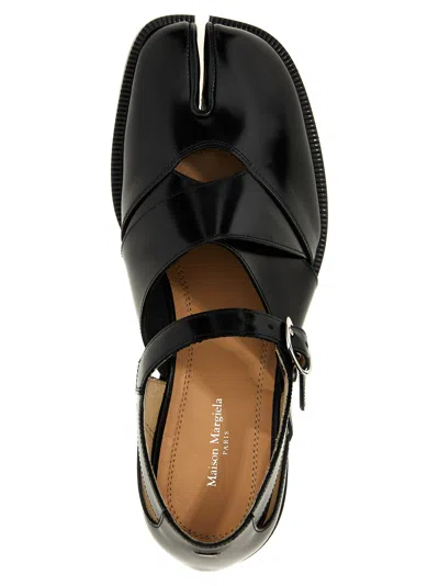 Maison Margiela Tabi Leather Sandals Woman Black In T8013 Black