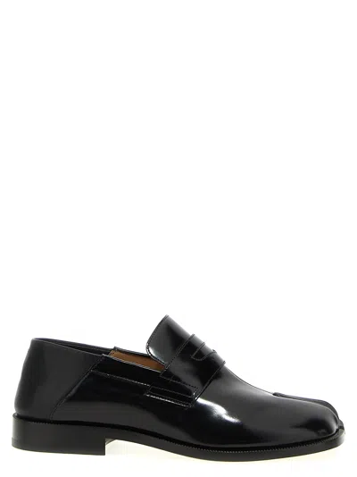 Maison Margiela 30mm Tabi County Leather Loafers In Black