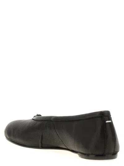 Maison Margiela Tabi Leather Split-toe Ballerina Flats In Black