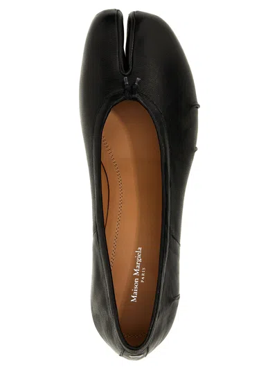 Maison Margiela Tabi Leather Split-toe Ballerina Pumps In Black