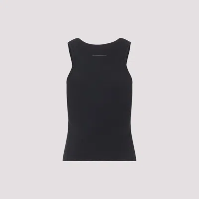 Mm6 Maison Margiela Tops Black In Black