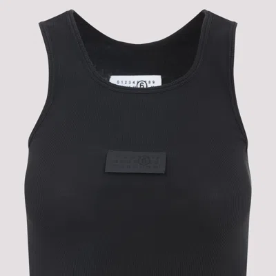 Mm6 Maison Margiela Tops Black In Black