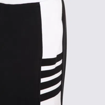 Thom Browne Trousers Blue And Green In Black