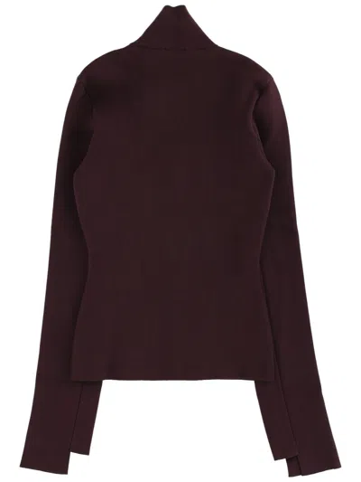 Courrèges Turtleneck Sweater In Brown