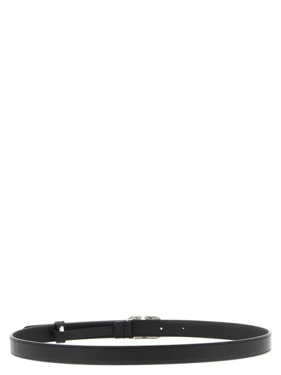 Valentino Garavani Vlogo Signature Belt Belts Black In Black