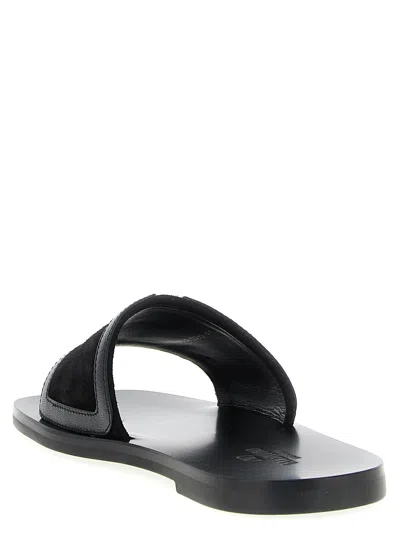 Valentino Garavani Superstar Leather Sandals For Modern Elegance In Black