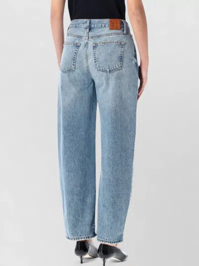 Anine Bing Five-pocket Denim Trousers Featuring Belt Loops In Blue