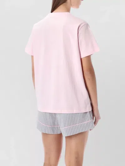 Ganni Graphic Teddy Bear Crew Neck T-shirt In Neutral