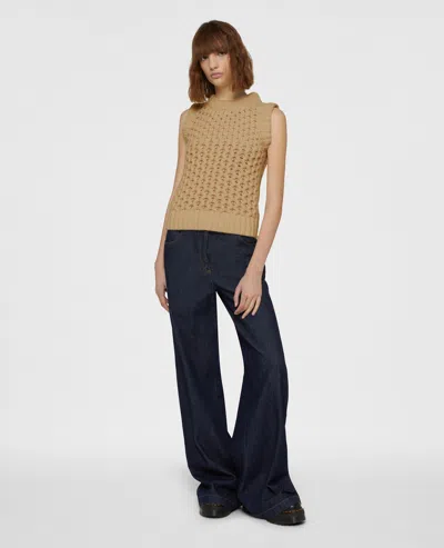Aspesi Sleeveless Sweater In Super Fine Virgin Wool In Brown