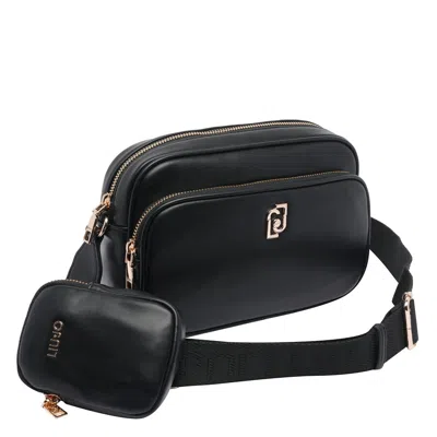 Liu •jo Versatile Shoulder Bag Zipped Pocket In Black
