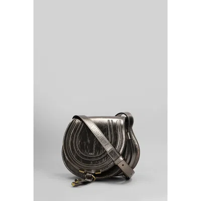 Chloé Chloe Marcie Shoulder Bag In Bronze Leather In Brown
