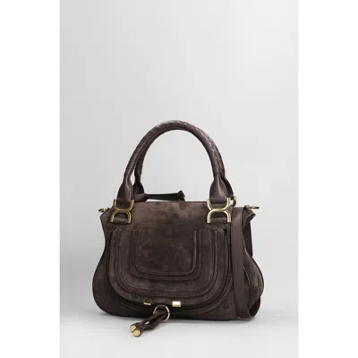 Chloé Chloe Mercie Shoulder Bag In Brown Suede In Brown