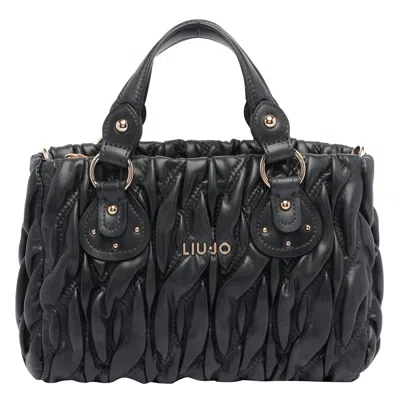 Liu •jo Quilted Tote Bag Adjustable Strap In Black