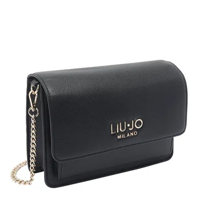 Liu •jo Liu-jo Medium Logo Crossbody In Black