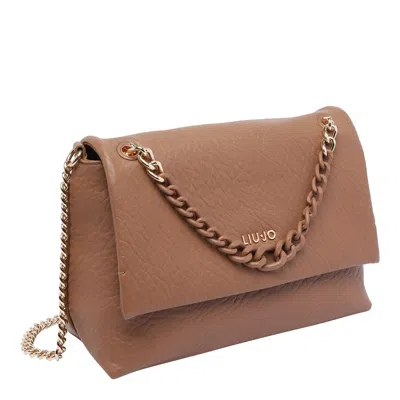 Liu •jo Crossbody Bag With Chain And Flap In Brown