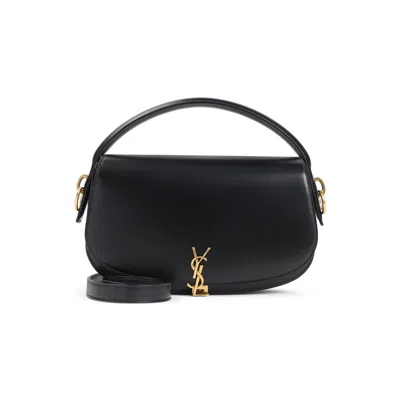 Saint Laurent Voltaire Bag With Logo In Black