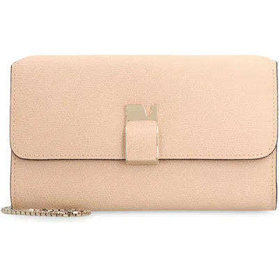Valextra Nolo Leather Clutch In Pink