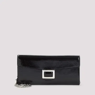 Roger Vivier Belle Clutch In Black