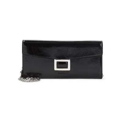 Roger Vivier Belle Clutch In Black
