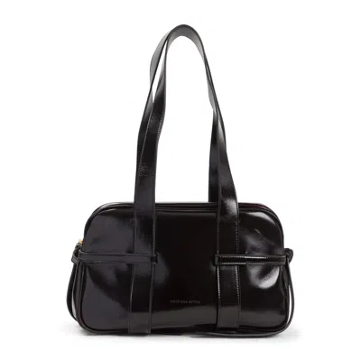 Dries Van Noten Medium Bowling Shoulder Bag In Brown