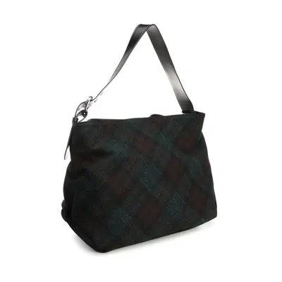 Vivienne Westwood Maxime Large Shoulder Bag Harris Tweed Check Dark-check