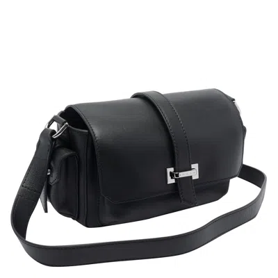Hogan Small Flap Crossbody Bag In Black