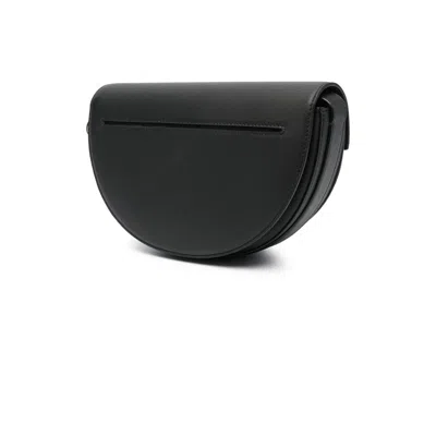 Patou Black Leather Handbag In Black