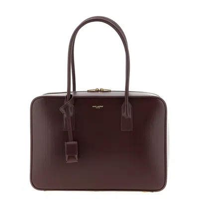 Saint Laurent Sac De Jour In Box Shoulder Bag In Red