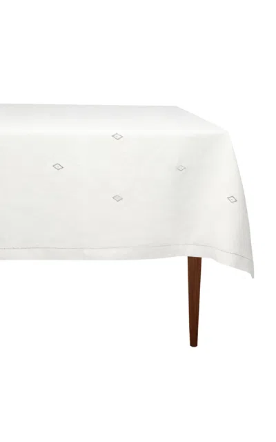 The Levant Shop The Artemis Tablecloth; White In White