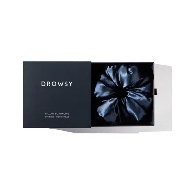 Drowsy Pillow Scrunchie Midnight Blue In Blue