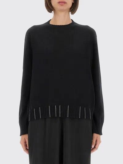 Fabiana Filippi Wool, Silk And Cashmere Sweater In Black