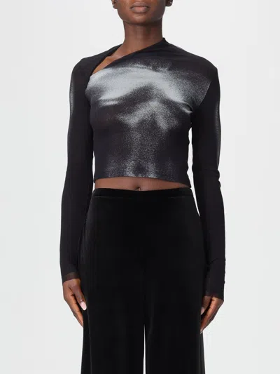 Jean Paul Gaultier Asymmetric Body Dust Top In Black
