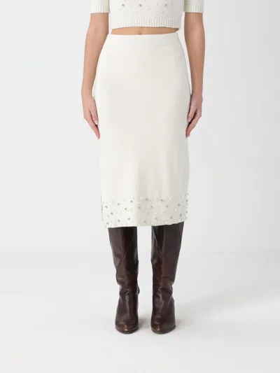 Simona Corsellini Skirt  Woman Color Beige In White