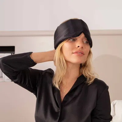 Drowsy Silk Sleep Mask Black Jade In Black