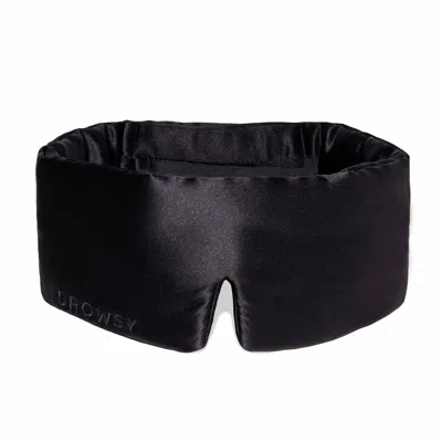 Drowsy Silk Sleep Mask Black Jade In Black