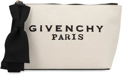 Givenchy Small Pouch In Fabric With Bow In White